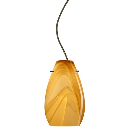Besa Lighting Pera 9 Cord Pendant, Honey, Bronze Finish, 1x9W LED 1KX-4126HN-LED-BR